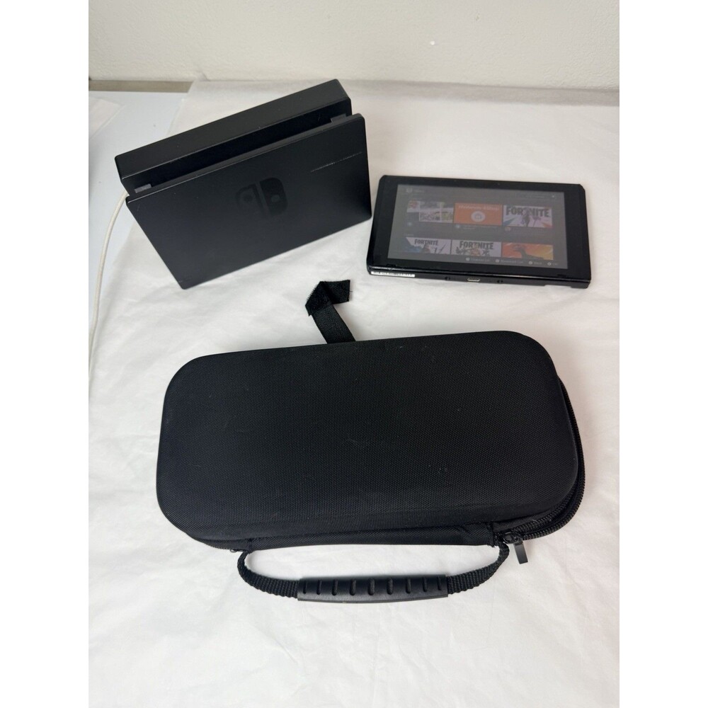 Nintendo Switch HAC-001 Console w/ Dock & Case Tested No Charger No Cables